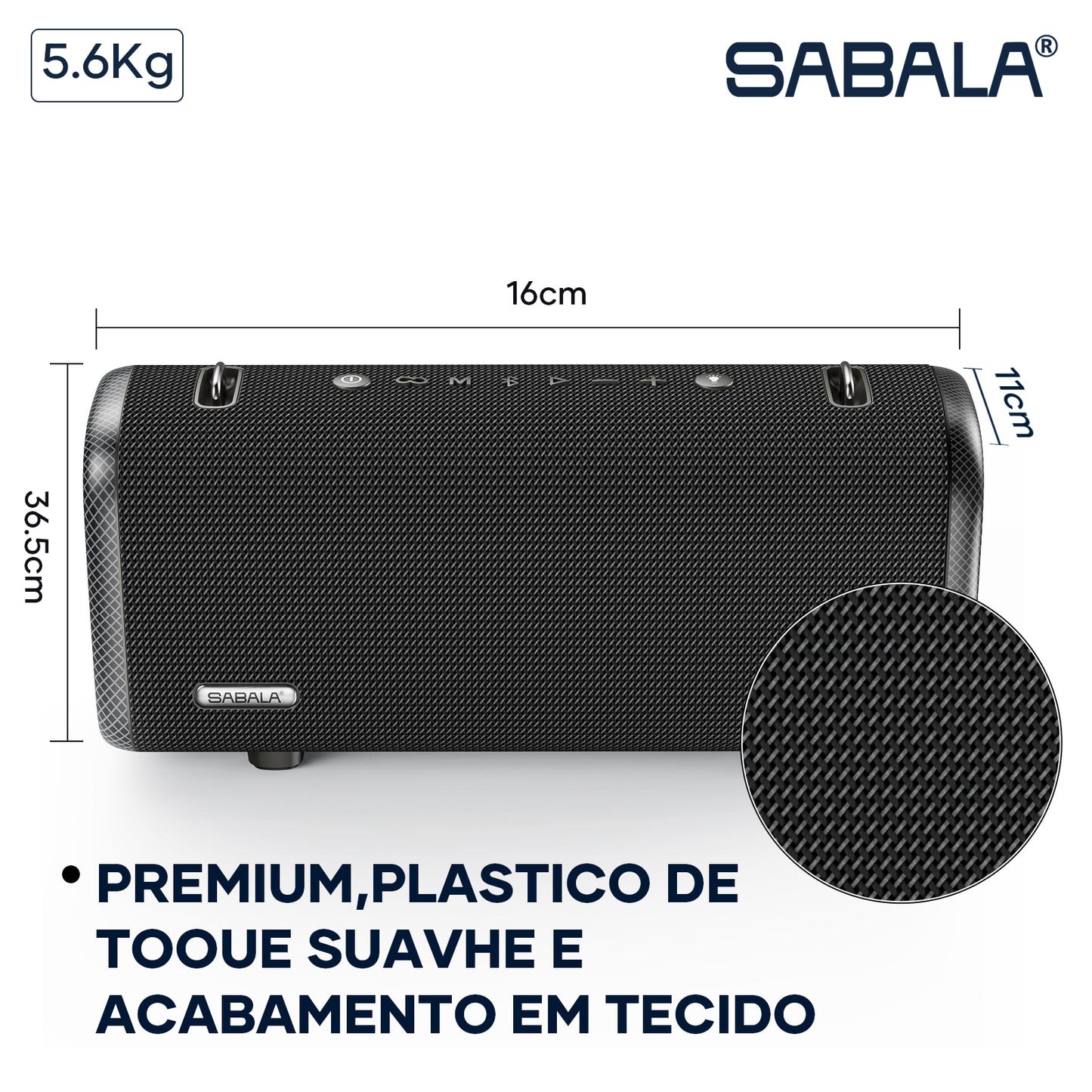 Sabala DR-908 Caixa De Som Bluetooth 120w 20800mah IPX5 110v/220v