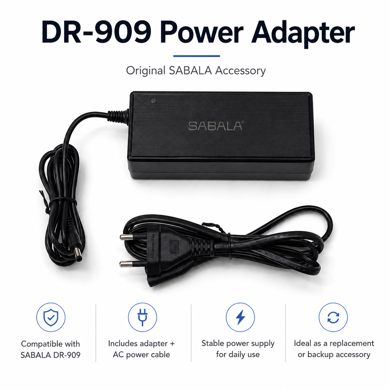 Fonte de Alimentação Original SABALA para DR-909