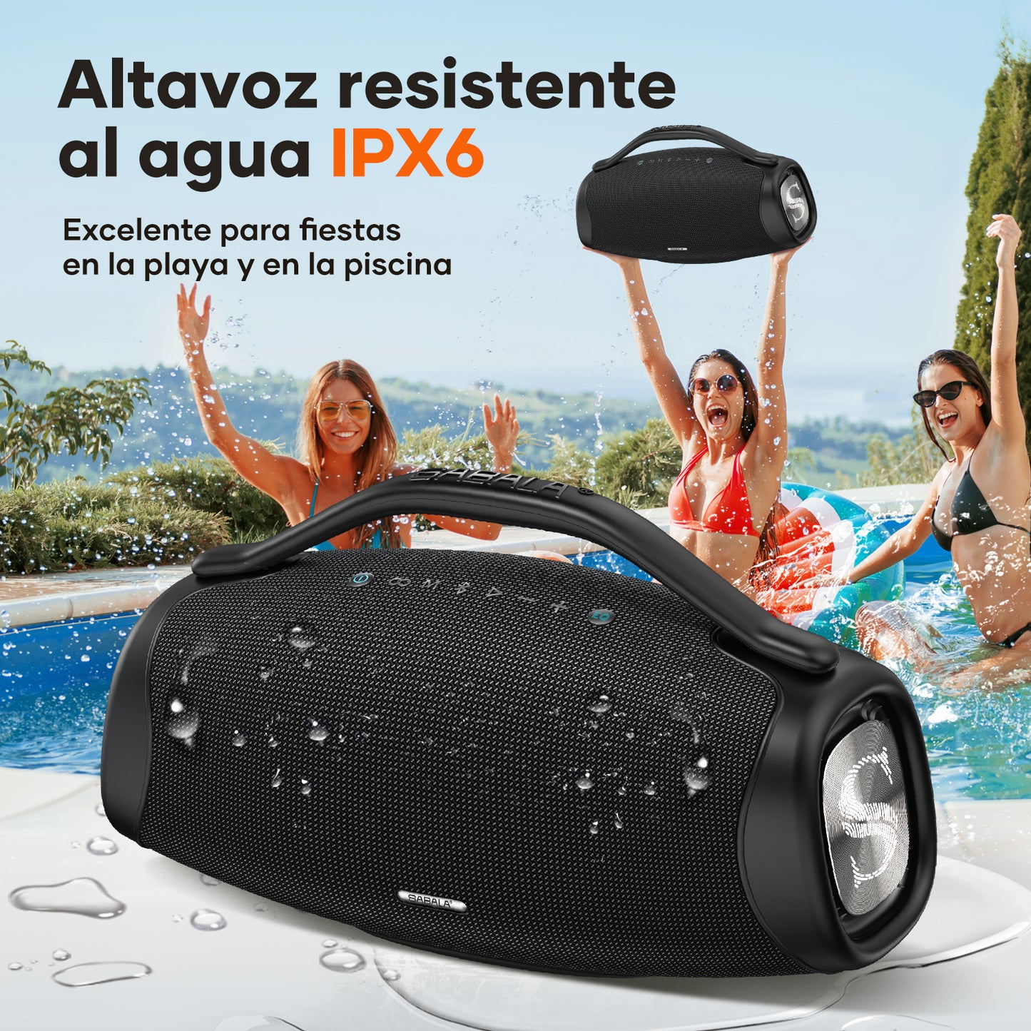 Sabala Dr-909 Caixa De Som Bluetooth,39000mah 200w IPX6