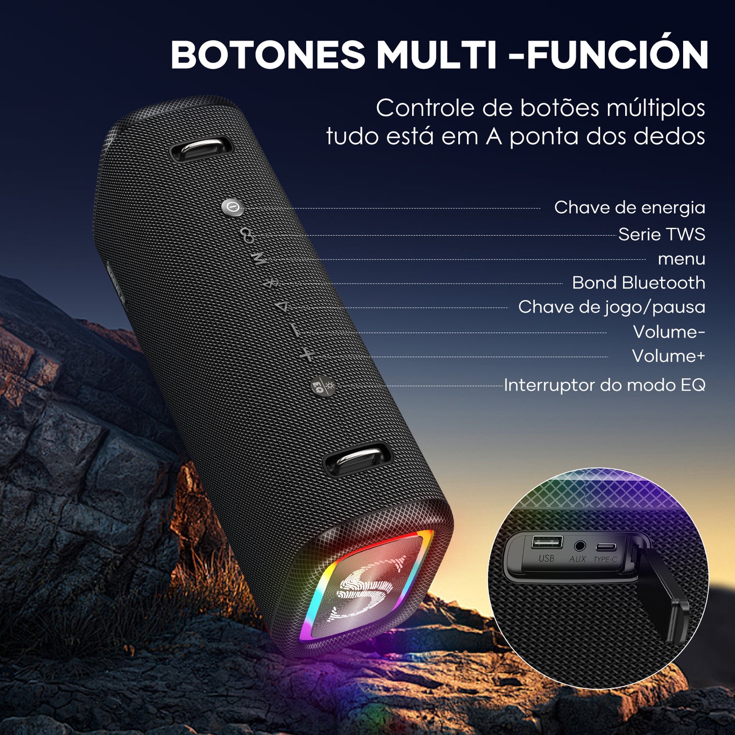 Sabala DR-908 PRO Bluetooth Speaker 120w 20800mah IPX6 110v/220v